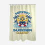 Servbot Summer Camp Vintage-None-Polyester-Shower Curtain-LAGELANTEE