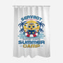 Servbot Summer Camp Vintage-None-Polyester-Shower Curtain-LAGELANTEE