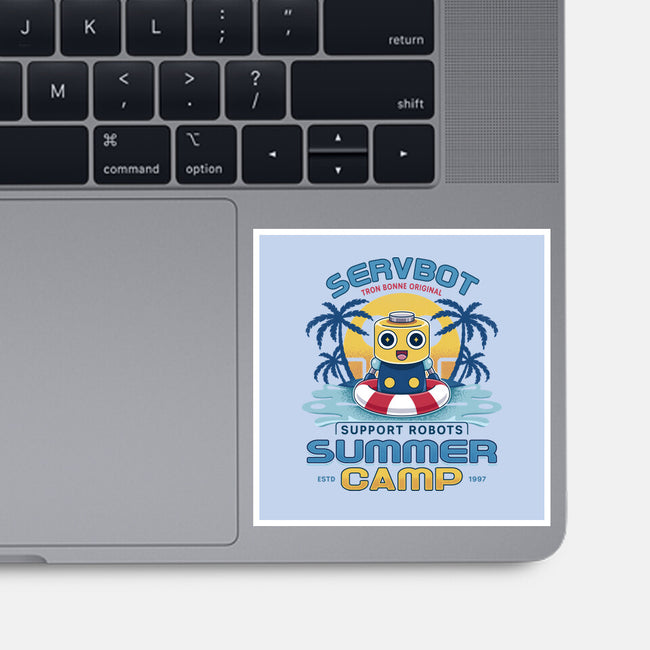 Servbot Summer Camp Vintage-None-Glossy-Sticker-LAGELANTEE