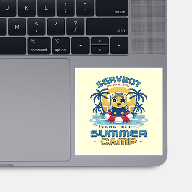 Servbot Summer Camp Vintage-None-Glossy-Sticker-LAGELANTEE