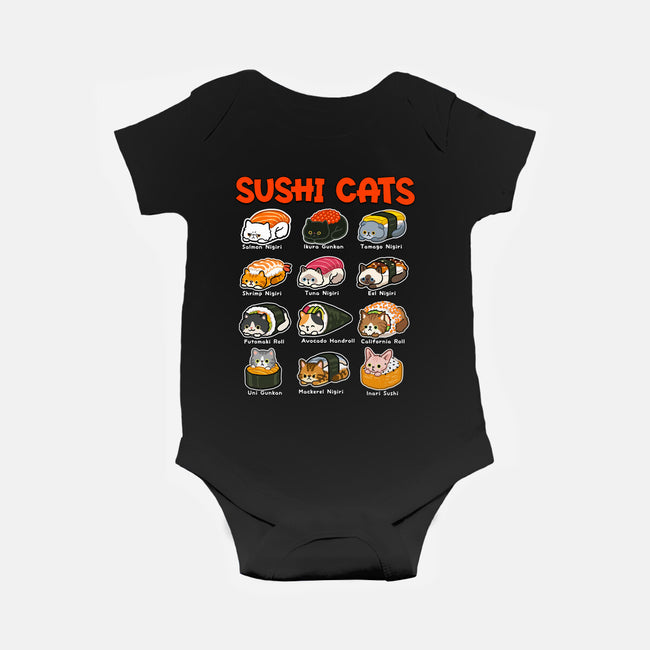 Kawaii Sushi Cats-Baby-Basic-Onesie-GoshWow