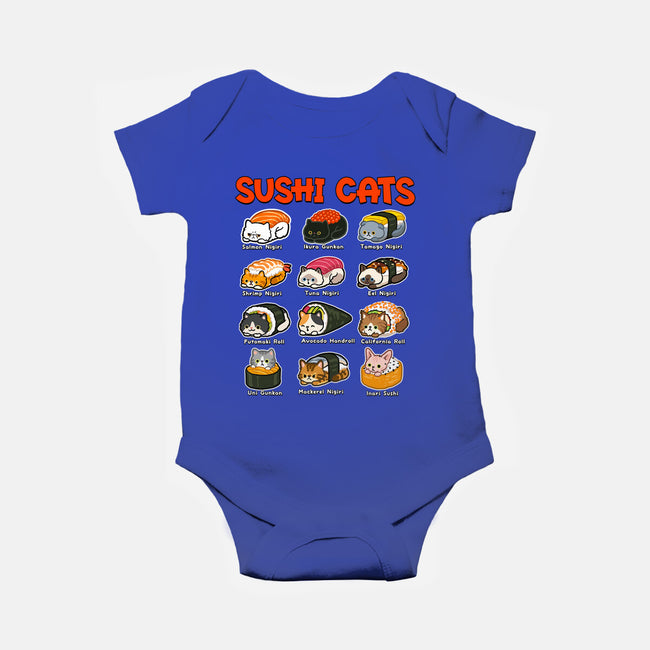 Kawaii Sushi Cats-Baby-Basic-Onesie-GoshWow