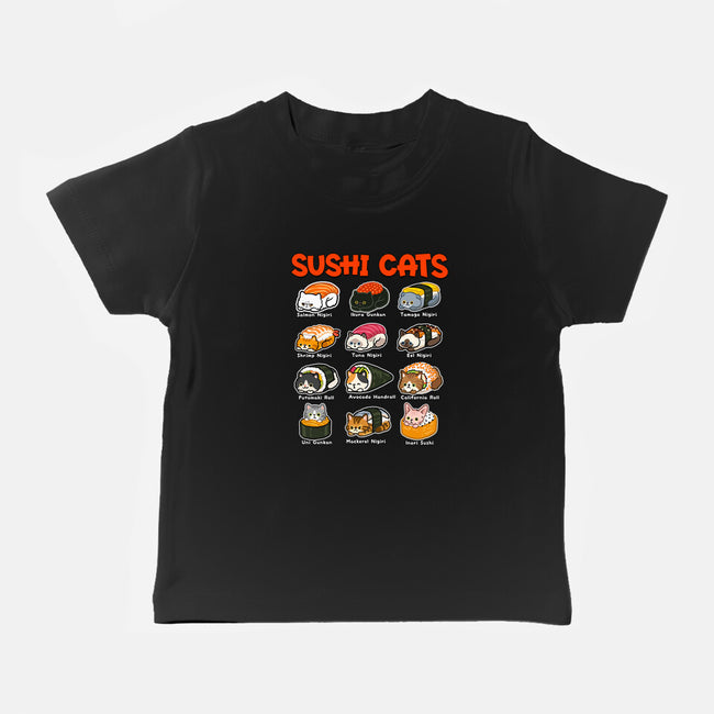 Kawaii Sushi Cats-Baby-Basic-Tee-GoshWow
