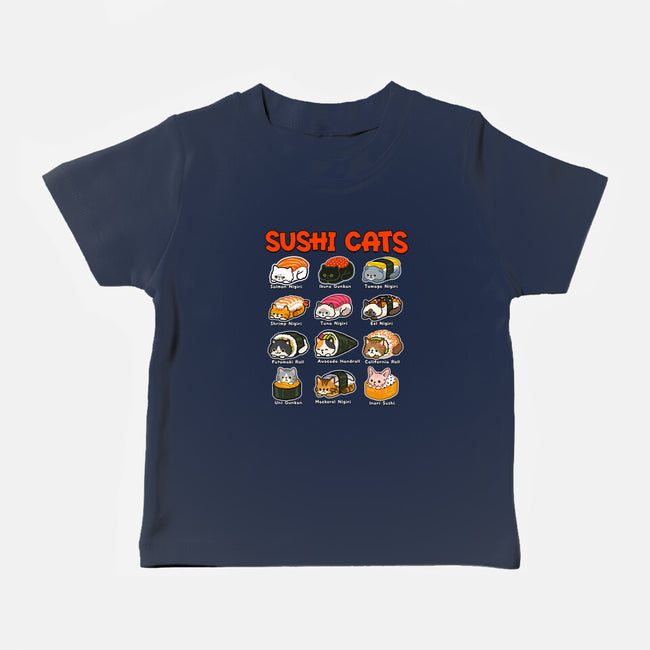 Kawaii Sushi Cats-Baby-Basic-Tee-GoshWow