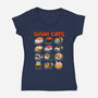 Kawaii Sushi Cats-Womens-V-Neck-Tee-GoshWow