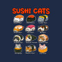 Kawaii Sushi Cats-Womens-Fitted-Tee-GoshWow