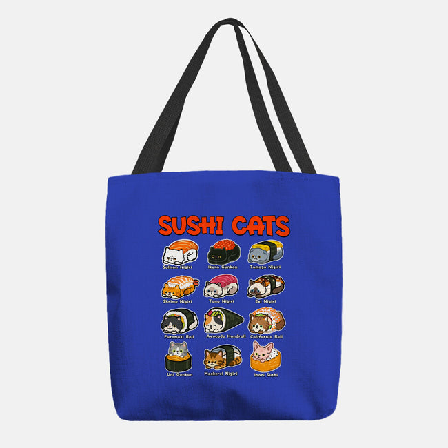 Kawaii Sushi Cats-None-Basic Tote-Bag-GoshWow