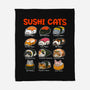 Kawaii Sushi Cats-None-Fleece-Blanket-GoshWow