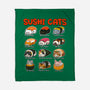Kawaii Sushi Cats-None-Fleece-Blanket-GoshWow