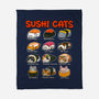 Kawaii Sushi Cats-None-Fleece-Blanket-GoshWow