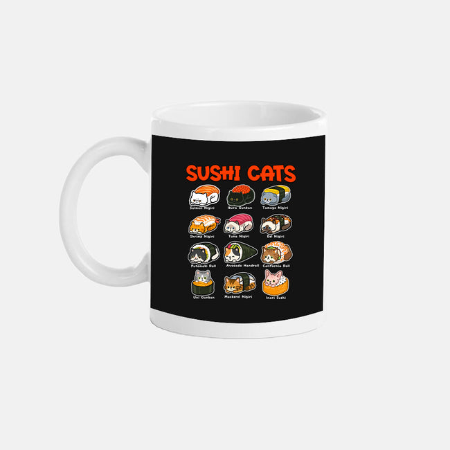 Kawaii Sushi Cats-None-Mug-Drinkware-GoshWow