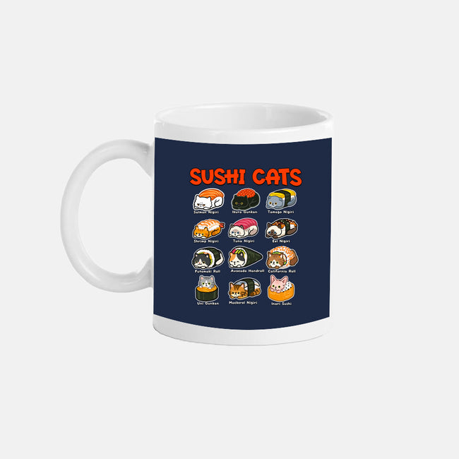 Kawaii Sushi Cats-None-Mug-Drinkware-GoshWow