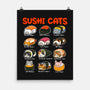 Kawaii Sushi Cats-None-Matte-Poster-GoshWow