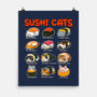 Kawaii Sushi Cats-None-Matte-Poster-GoshWow