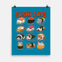 Kawaii Sushi Cats-None-Matte-Poster-GoshWow
