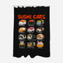Kawaii Sushi Cats-None-Polyester-Shower Curtain-GoshWow