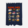Kawaii Sushi Cats-None-Polyester-Shower Curtain-GoshWow