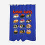 Kawaii Sushi Cats-None-Polyester-Shower Curtain-GoshWow