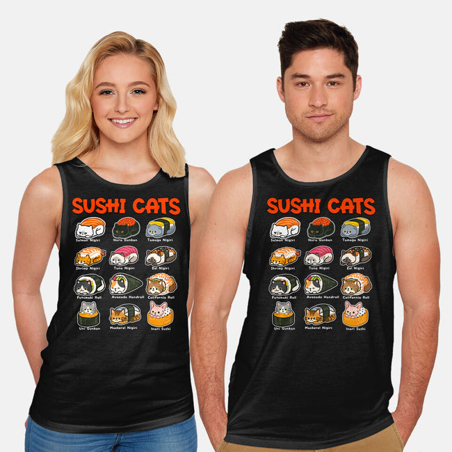 Kawaii Sushi Cats-Unisex-Basic-Tank-GoshWow