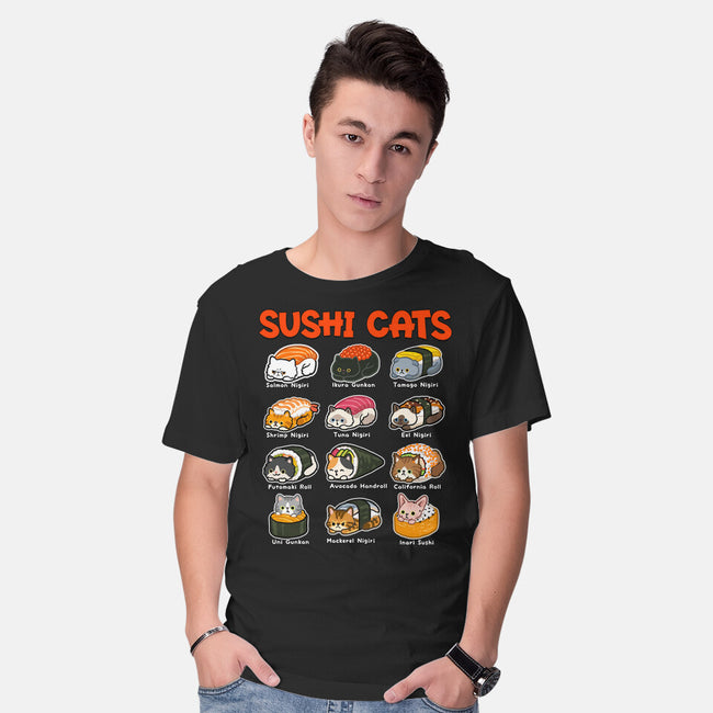 Kawaii Sushi Cats-Mens-Basic-Tee-GoshWow