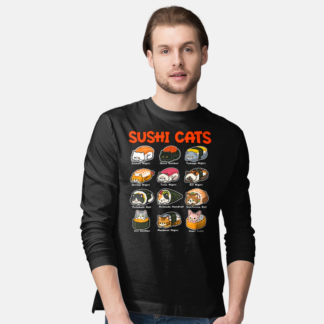 Kawaii Sushi Cats-Mens-Long Sleeved-Tee-GoshWow