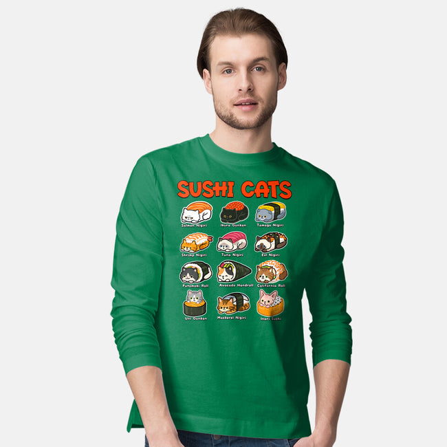 Kawaii Sushi Cats-Mens-Long Sleeved-Tee-GoshWow
