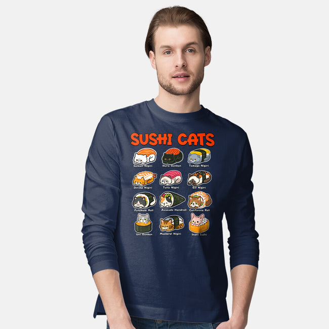Kawaii Sushi Cats-Mens-Long Sleeved-Tee-GoshWow
