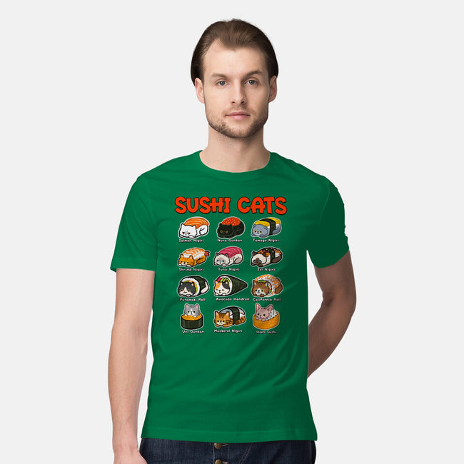 Kawaii Sushi Cats-Mens-Premium-Tee-GoshWow
