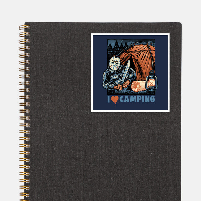 In Love With Camping-None-Glossy-Sticker-glitchygorilla