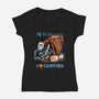 In Love With Camping-Womens-V-Neck-Tee-glitchygorilla