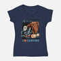 In Love With Camping-Womens-V-Neck-Tee-glitchygorilla
