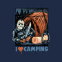 In Love With Camping-Unisex-Basic-Tee-glitchygorilla