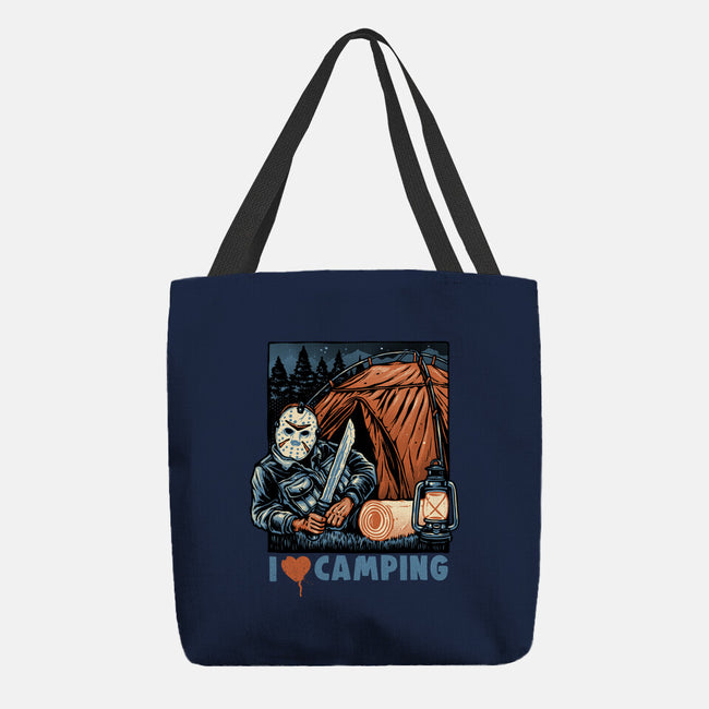 In Love With Camping-None-Basic Tote-Bag-glitchygorilla