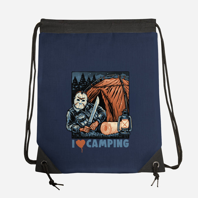 In Love With Camping-None-Drawstring-Bag-glitchygorilla