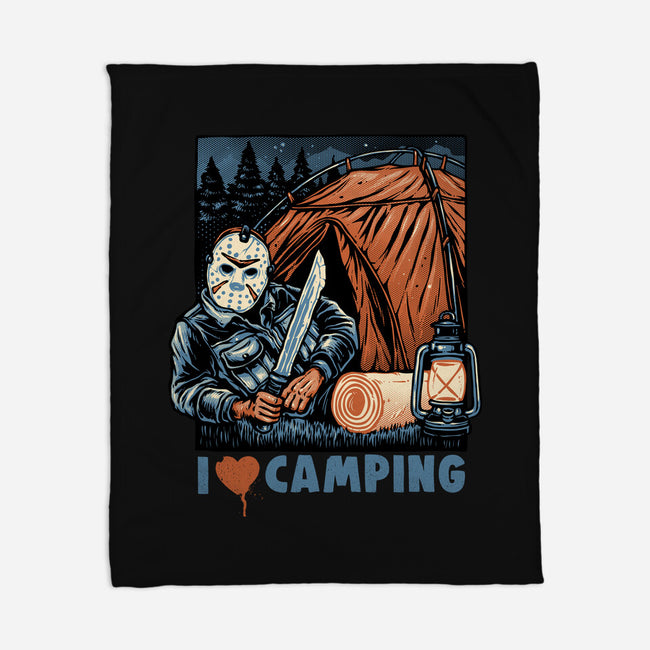 In Love With Camping-None-Fleece-Blanket-glitchygorilla