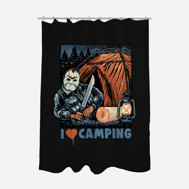 In Love With Camping-None-Polyester-Shower Curtain-glitchygorilla