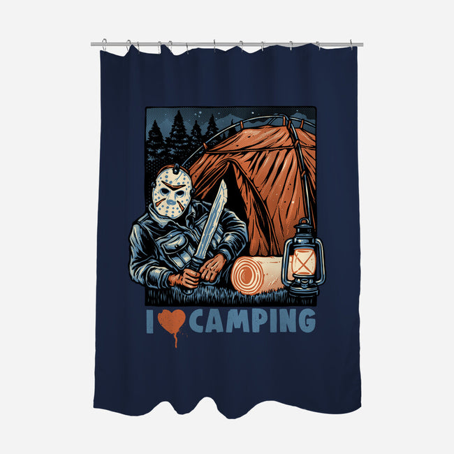 In Love With Camping-None-Polyester-Shower Curtain-glitchygorilla