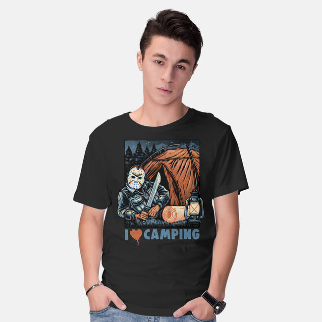 In Love With Camping-Mens-Basic-Tee-glitchygorilla