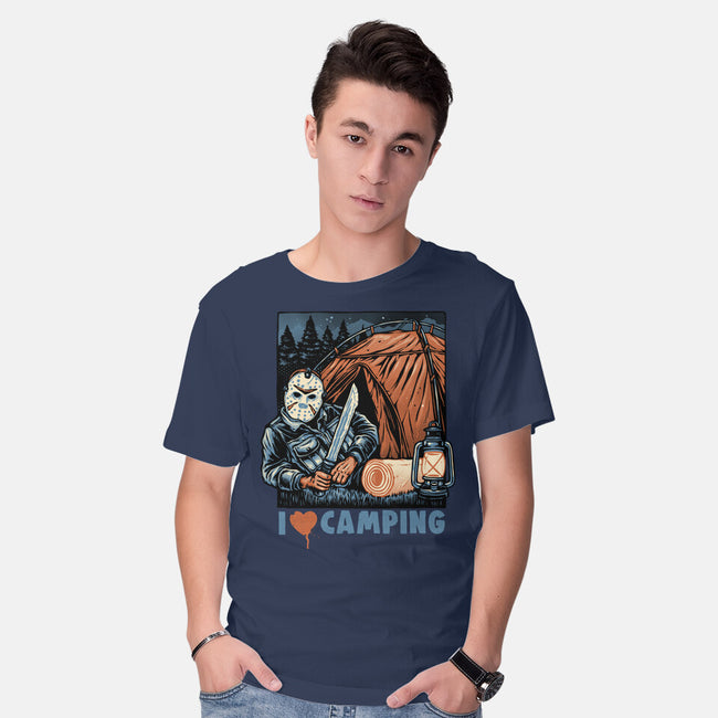 In Love With Camping-Mens-Basic-Tee-glitchygorilla