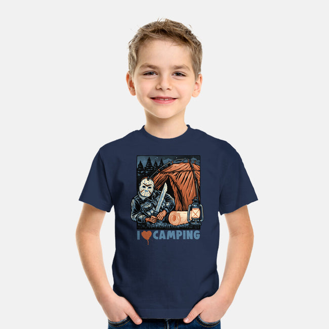 In Love With Camping-Youth-Basic-Tee-glitchygorilla