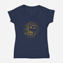 Fire Blood-Womens-V-Neck-Tee-rocketman_art