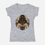 Story Of Shadows And Power-Womens-V-Neck-Tee-glitchygorilla