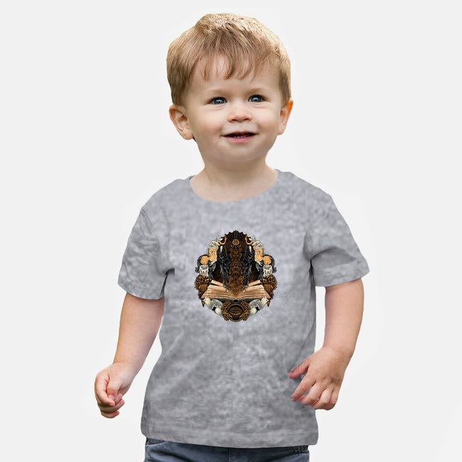 Story Of Shadows And Power-Baby-Basic-Tee-glitchygorilla