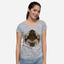 Story Of Shadows And Power-Womens-V-Neck-Tee-glitchygorilla