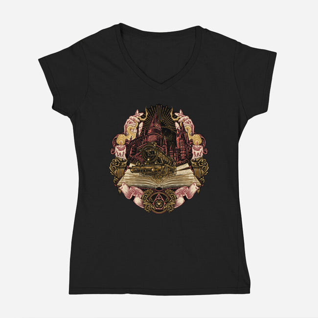 Story Of Embracing Destiny-Womens-V-Neck-Tee-glitchygorilla