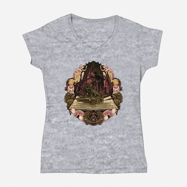 Story Of Embracing Destiny-Womens-V-Neck-Tee-glitchygorilla