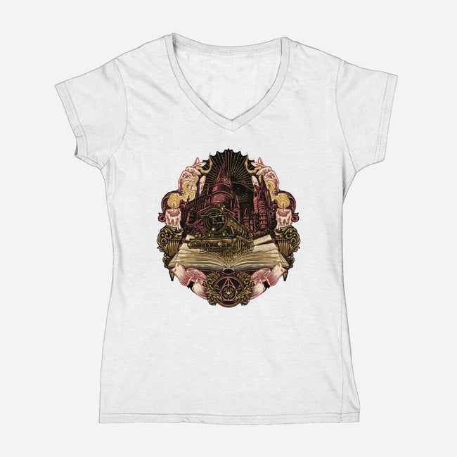 Story Of Embracing Destiny-Womens-V-Neck-Tee-glitchygorilla