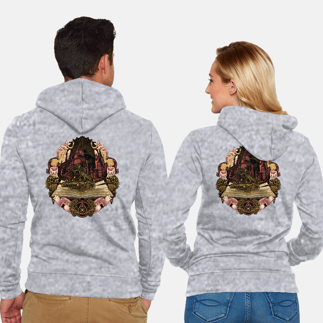 Story Of Embracing Destiny-Unisex-Zip-Up-Sweatshirt-glitchygorilla