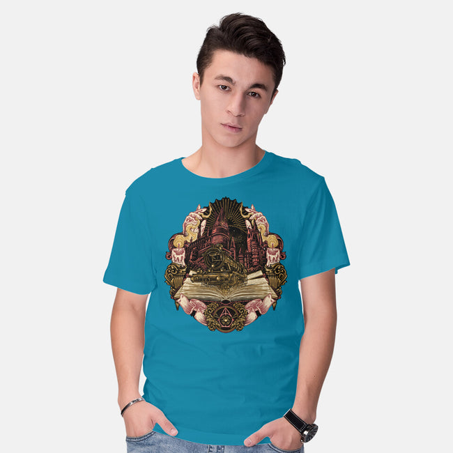 Story Of Embracing Destiny-Mens-Basic-Tee-glitchygorilla