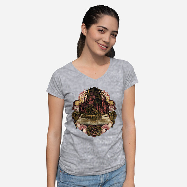 Story Of Embracing Destiny-Womens-V-Neck-Tee-glitchygorilla